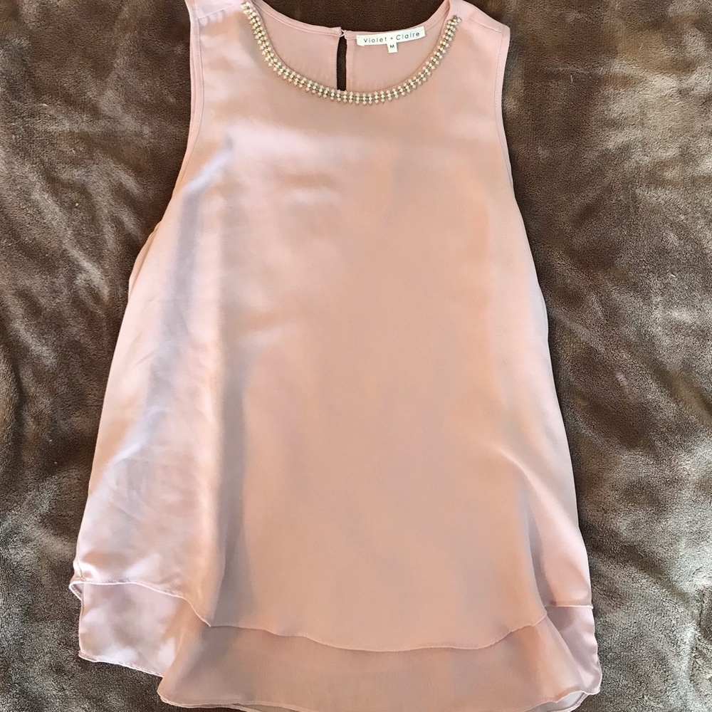 Pink blouse tank top